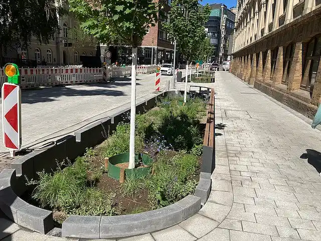 Tiefbeet in der Dechanatstraße.
