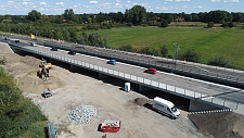 Seit dem 26.08.2022 wird die neue Flutbrücke voll befahren, Bild: Becker Bauunternehmen