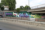 Die Graffiti-Freifläche kurz nach dem Projektauftakt im Juli 2022