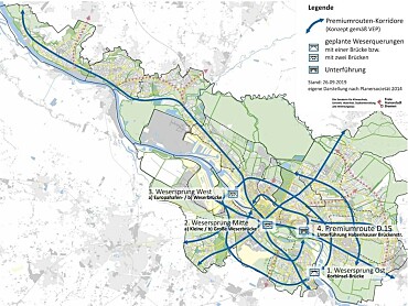 Lageplan der Wesersprünge