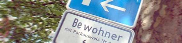 Verkehrsschild Bewohnerparken