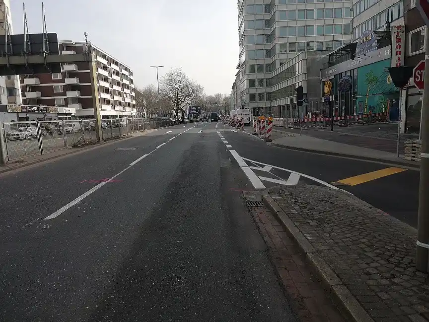 Die fertig gestellte Discomeile: Blick von der Hochstra&szlig;e in Richtung Knotenpunkt Rembertistra&szlig;e, &copy;ASV