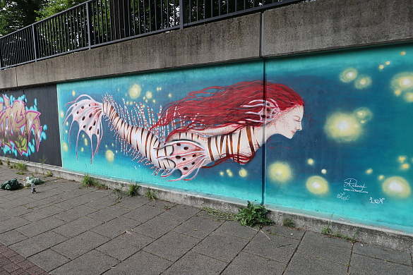 Graffiti mit Meerjungfrauenmotiv 
˜ Bildnachweis: Bild: ASV