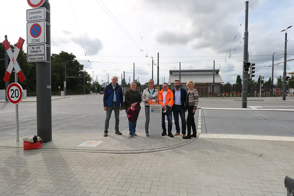 Das Projektteam (von links nach rechts): Alexander K&ouml;&szlig; (CTB), Tanja Gudddat-Schulze (SKUMS), Claus Gieseler (SKUMS), Armin Dettmer (ASV), Sebastian Ellinghaus (ASV), Gabriele Nie&szlig;en (SKUMS)