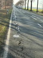 Fahrbahnschäden in der Ritterhuder Heerstraße
