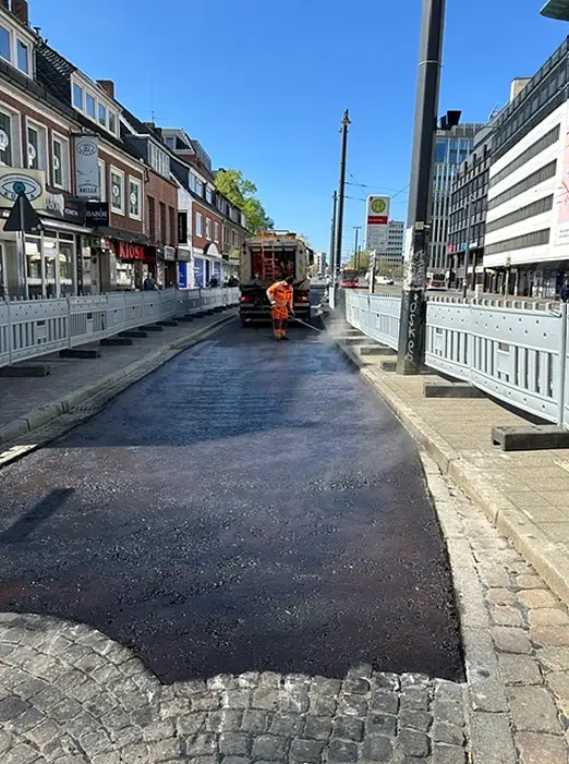 Sanierungsarbeiten in der Balgebr&uuml;ckstra&szlig;e
