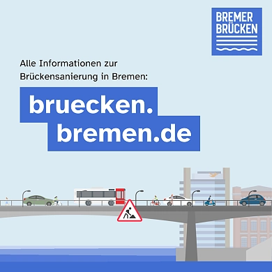 Grafik der gesperrten Bürgermeister-Smidt-Brücke