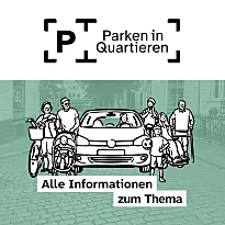 Grafik mit Menschen und Fahrzeugen im Straßenraum