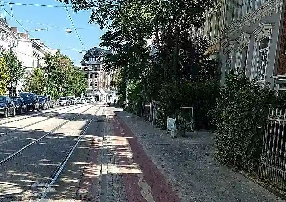 Bild vom neuen Fahrradweg am doben